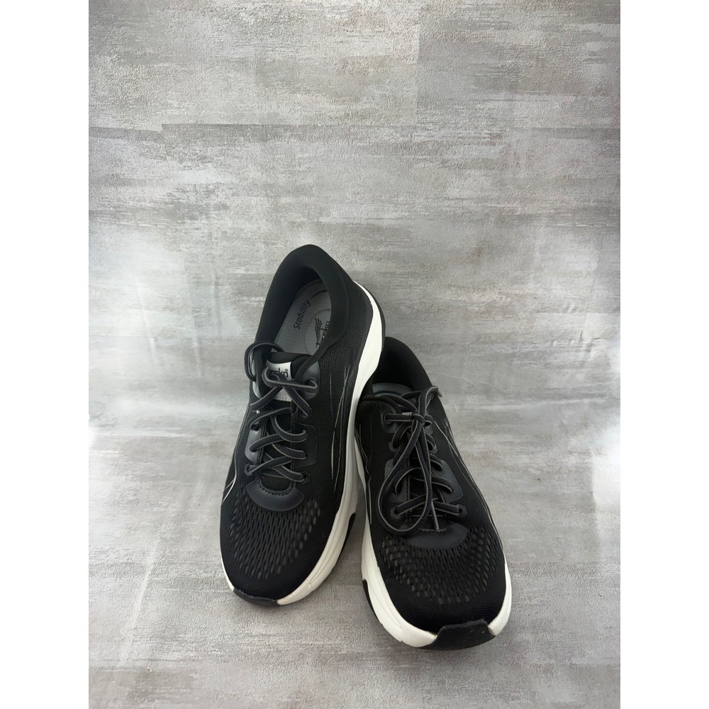 Dansko Pace Black White Mesh Walking Sneakers 4205470200 Women Sz EU 37